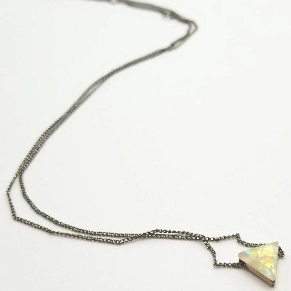 Luna Norte Faux Opal Gold Plated Brass Necklace